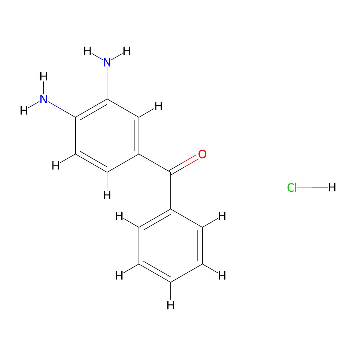 3,4-Diaminobenzophenone hydrochloride molecular structure, CAS 57070-71-0