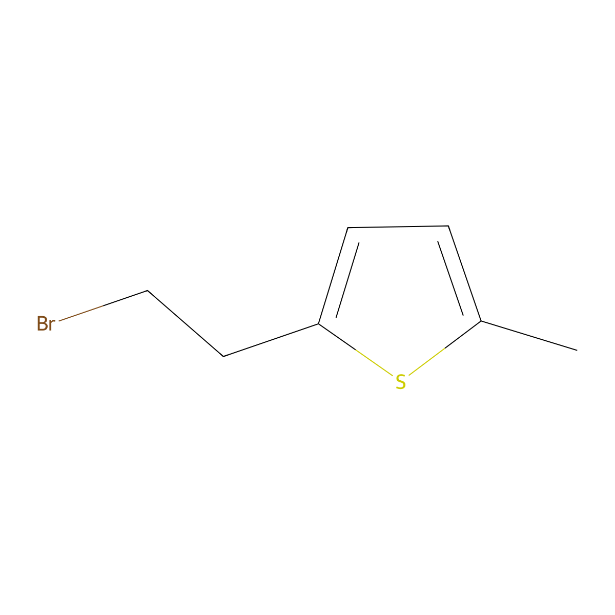 2-(2-Bromoethyl)-5-methylthiophene molecular structure, CAS 57070-73-2