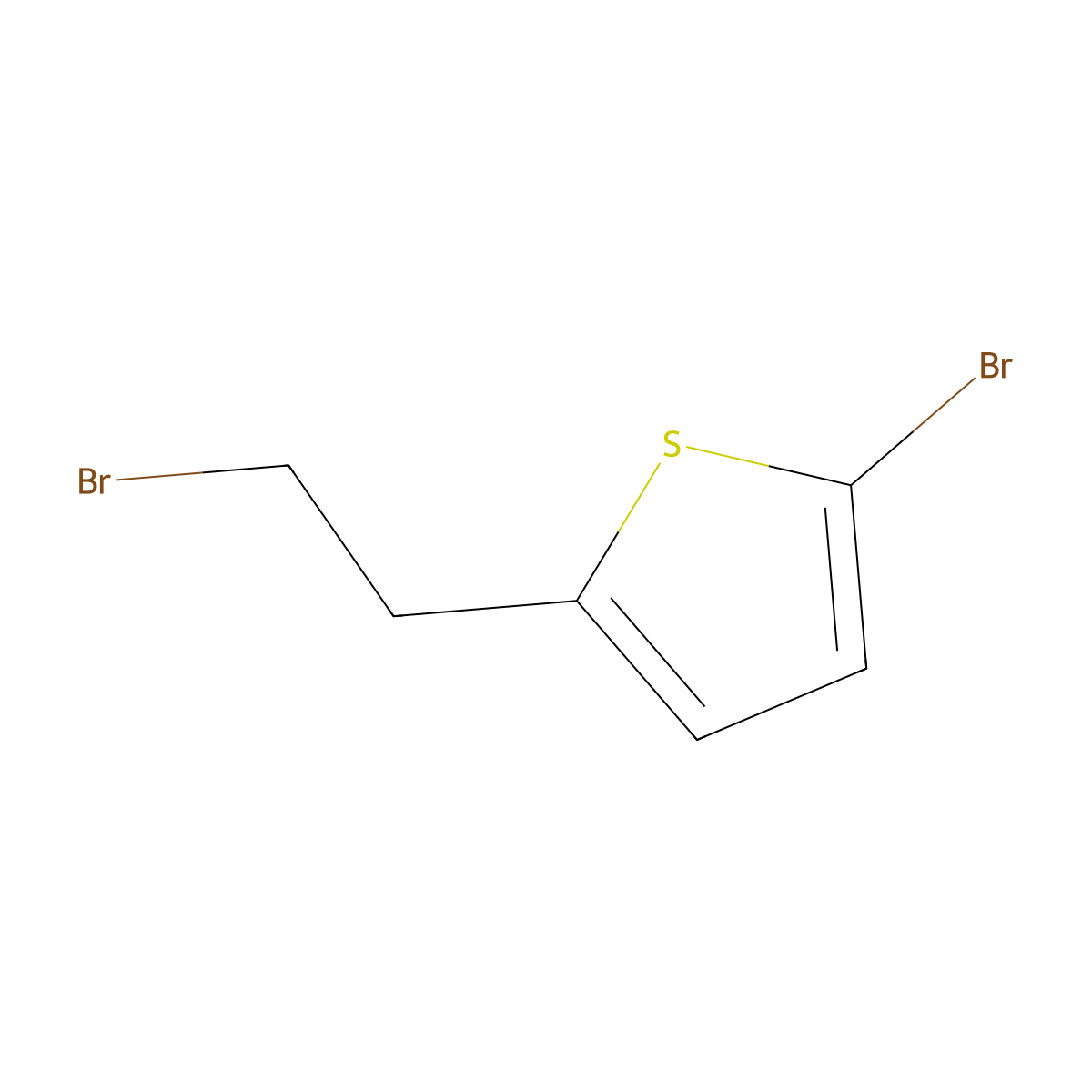 2-Bromo-5-(2-bromoethyl)thiophene molecular structure, CAS 57070-74-3