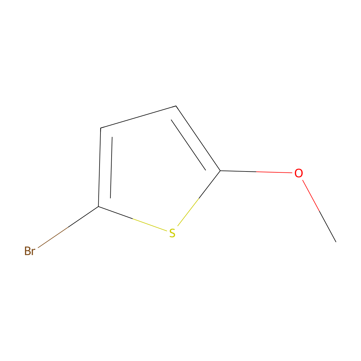 2-Bromo-5-methoxythiophene molecular structure, CAS 57070-77-6