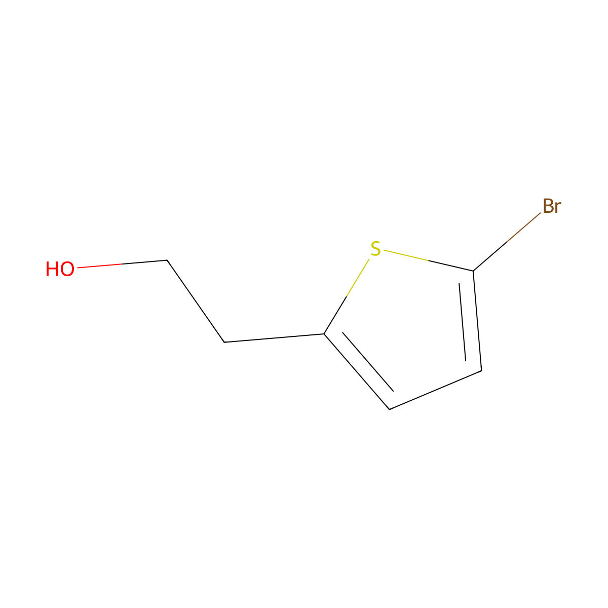 2-(5-Bromothiophen-2-yl)ethan-1-ol molecular structure, CAS 57070-78-7