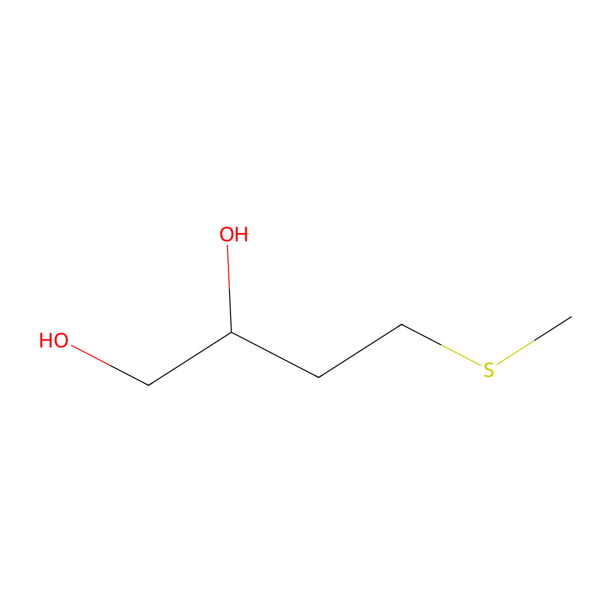 4-Methylthiobutane-1,2-diol molecular structure, CAS 57070-84-5