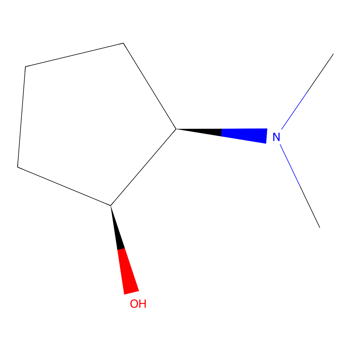 Cyclopentanol, 2-(dimethylamino)-, cis- molecular structure, CAS 57070-96-9