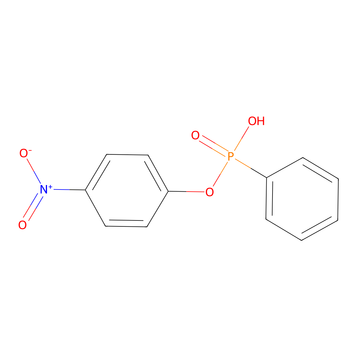 O-4-nitrophenyl phenylphosphonate molecular structure, CAS 57072-35-2