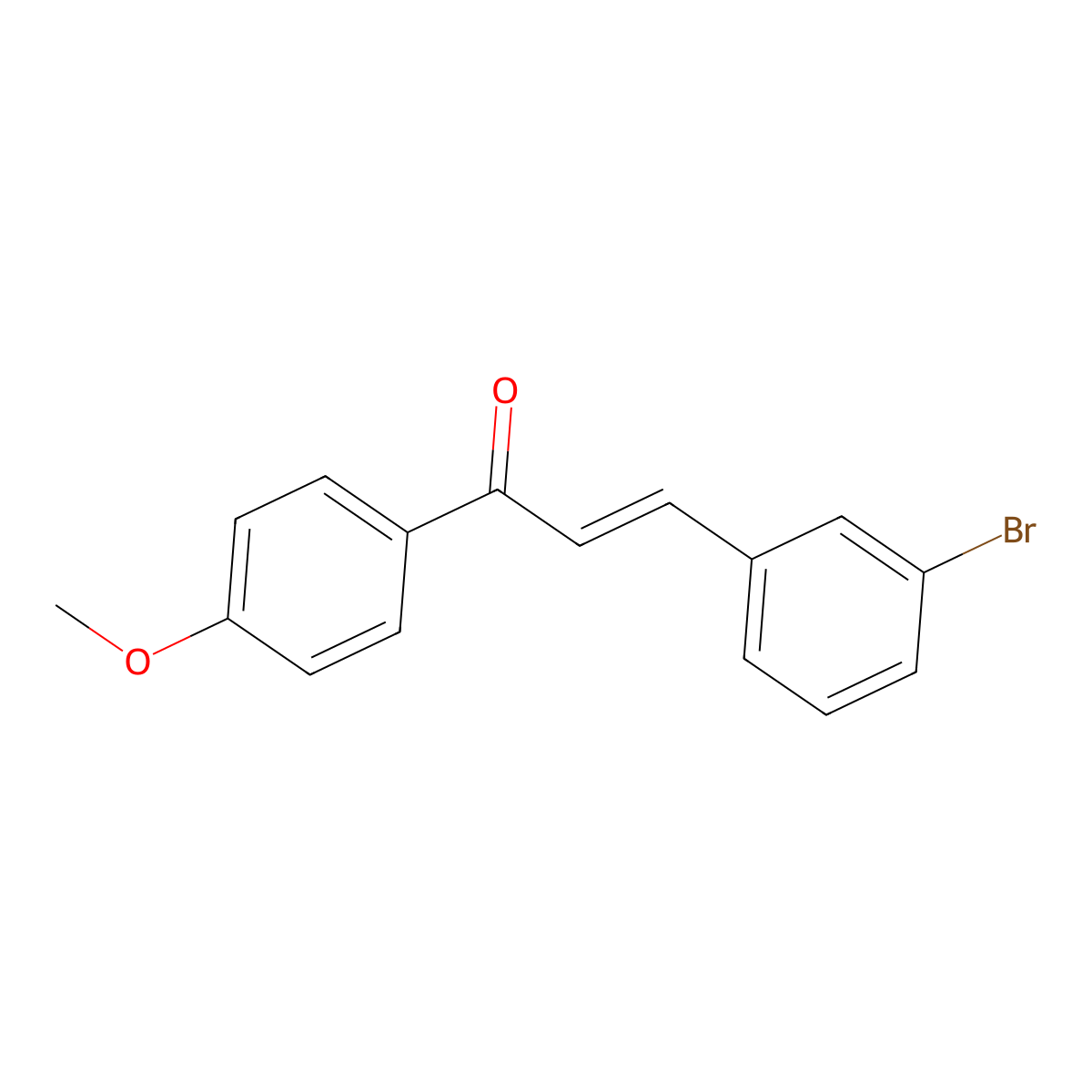 3-(3-Bromophenyl)-1-(4-methoxyphenyl)prop-2-en-1-one molecular structure, CAS 57073-26-4
