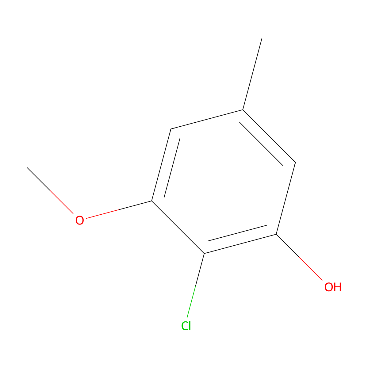 2-Chloro-3-methoxy-5-methylphenol molecular structure, CAS 57074-22-3