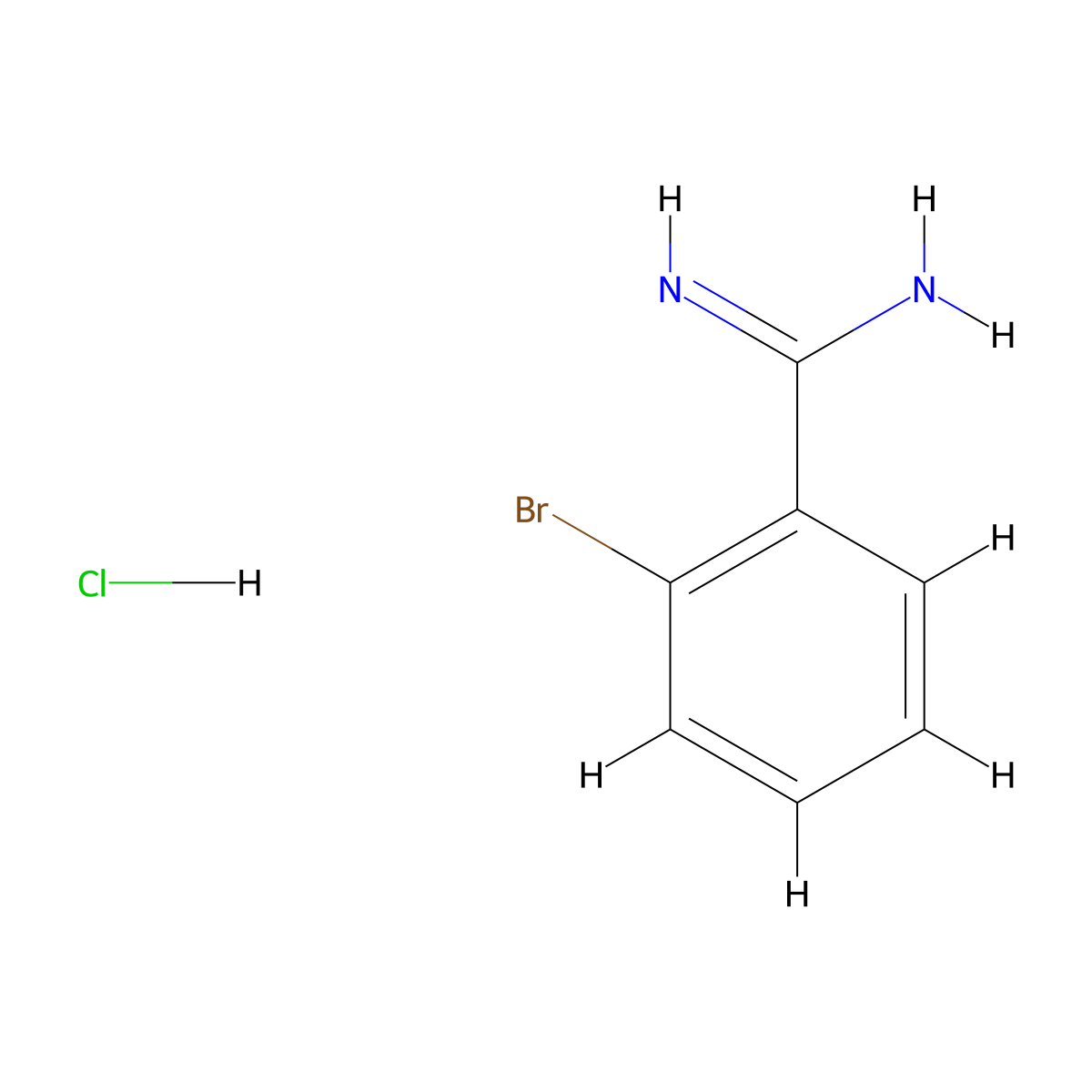 2-Bromobenzene-1-carboximidamide hydrochloride molecular structure, CAS 57075-82-8