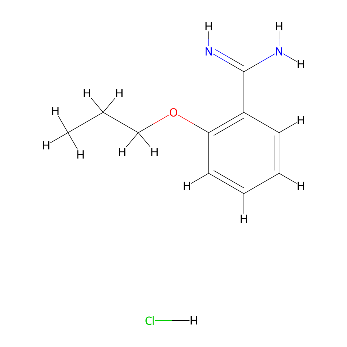 2-Propyloxybenzamidine Hydrochloride molecular structure, CAS 57075-84-0