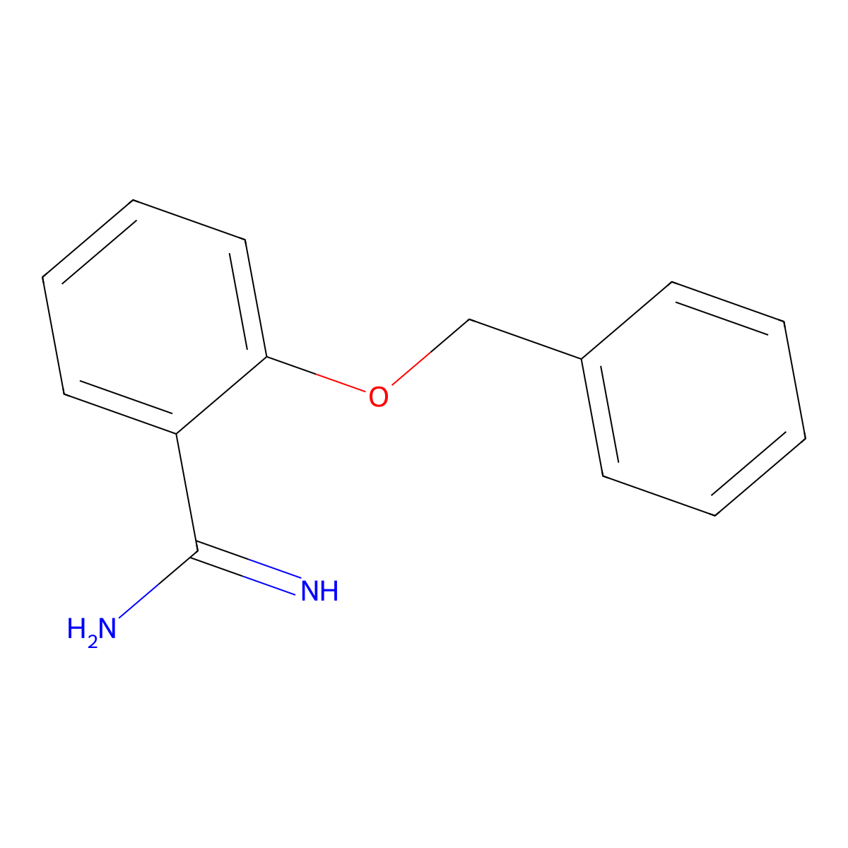 Benzoxybenzamidine molecular structure, CAS 57075-96-4