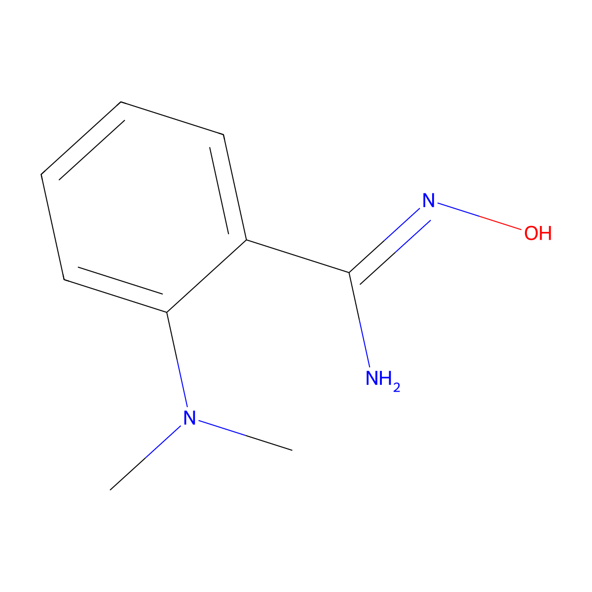 2-(Dimethylamino)-N'-hydroxybenzimidamide molecular structure, CAS 57076-10-5