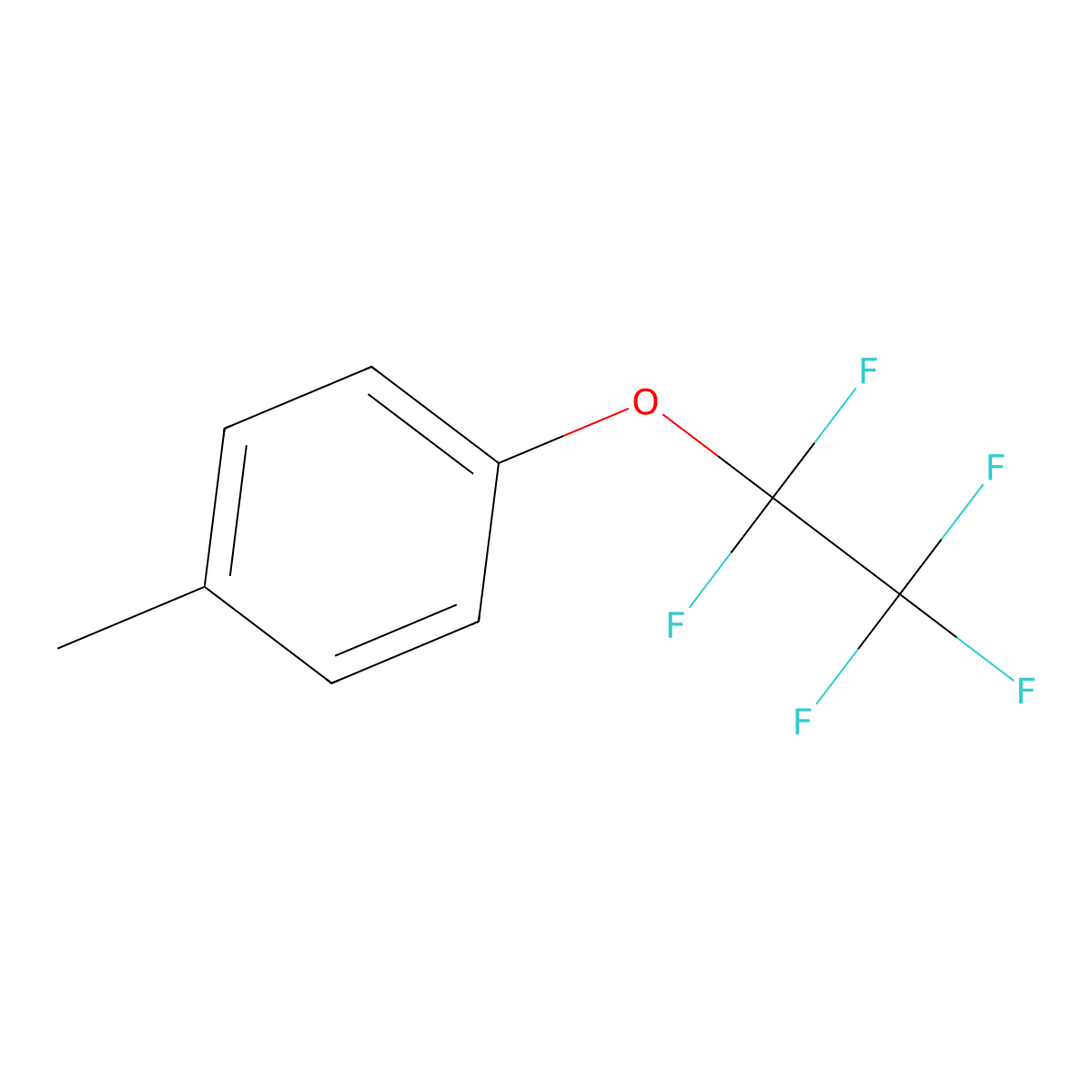 1-Methyl-4-(1,1,2,2,2-pentafluoroethoxy)benzene molecular structure, CAS 57076-58-1