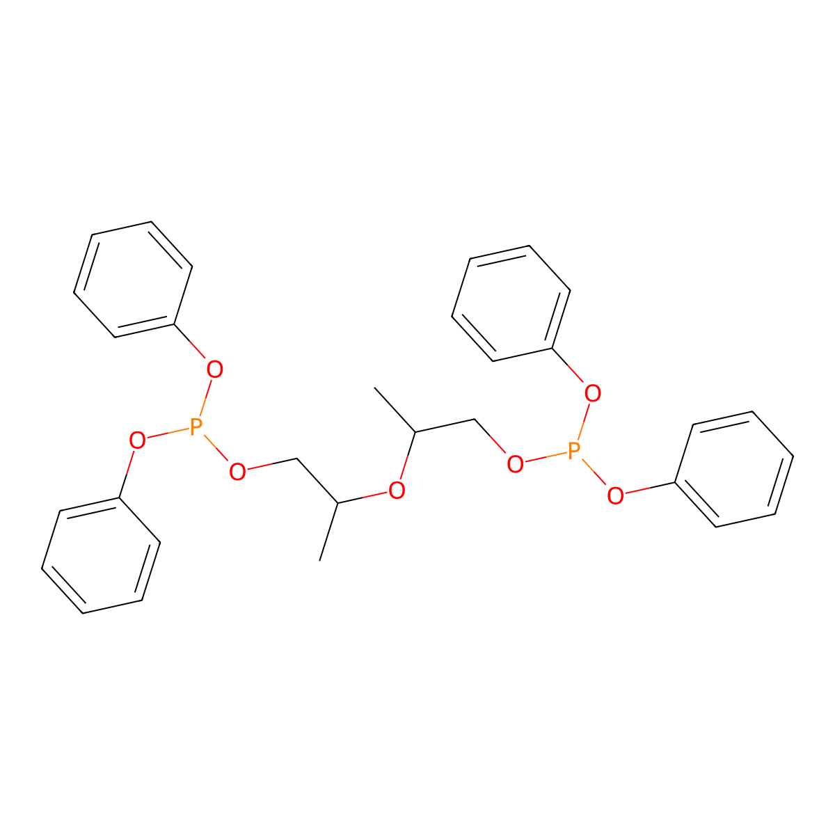 1,1'-Dimethyl-2,2'-oxydiethylene bis(diphenyl phosphite) molecular structure, CAS 57077-45-9