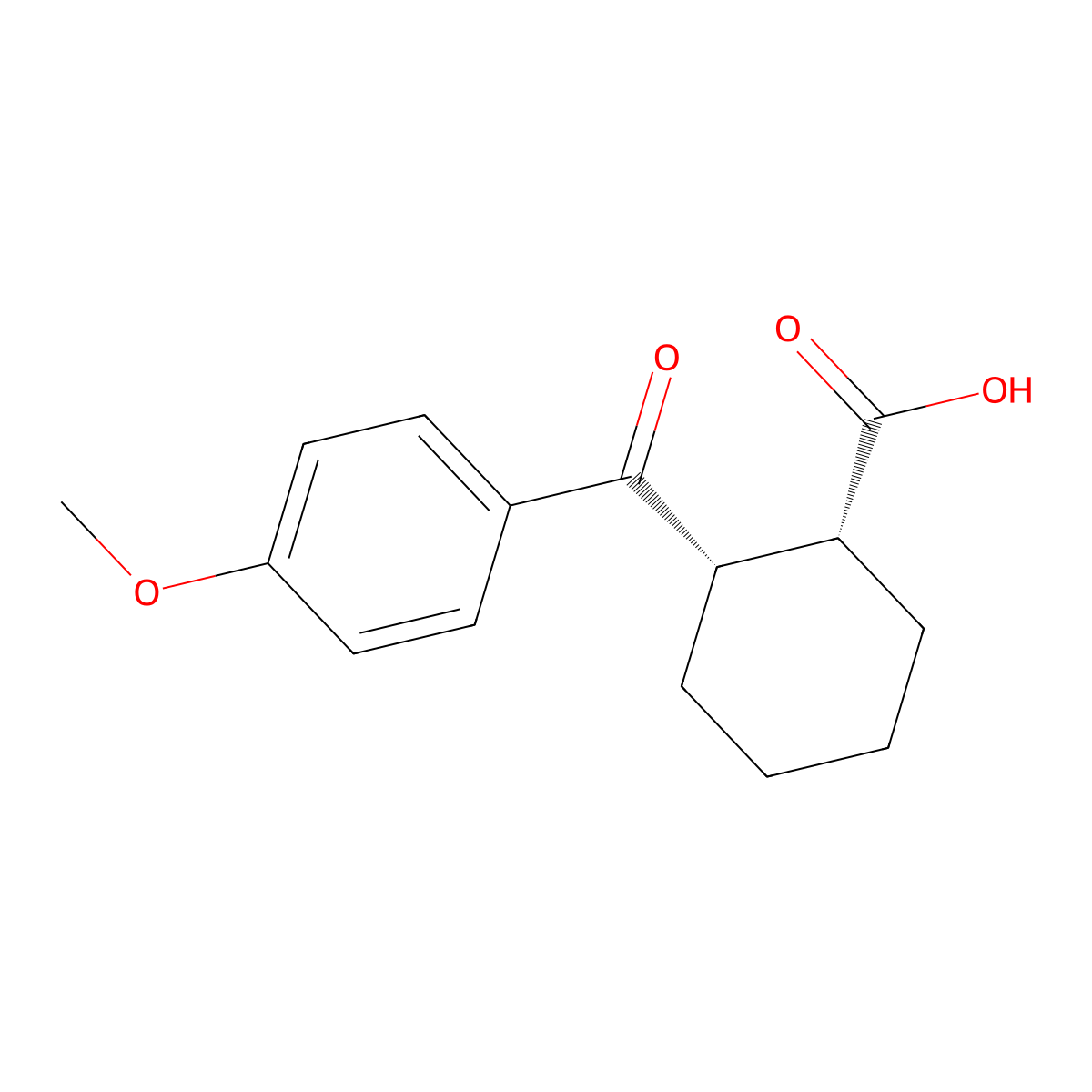 cis-2-(4-Methoxybenzoyl)cyclohexane-1-carboxylic acid molecular structure, CAS 57078-11-2