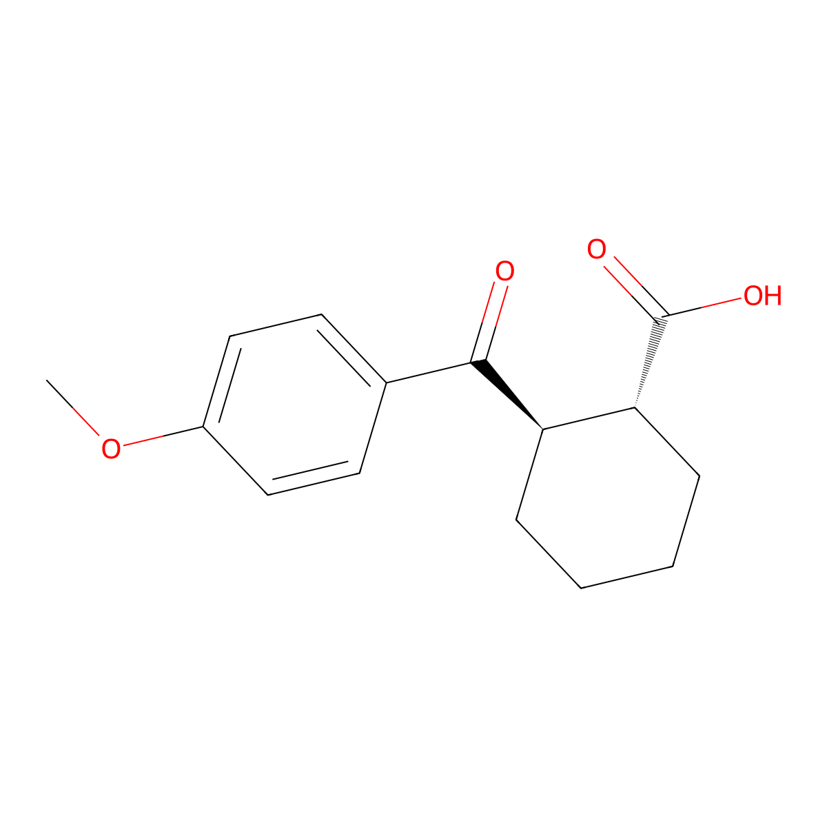 trans-2-(4-Methoxybenzoyl)cyclohexane-1-carboxylic acid molecular structure, CAS 57078-12-3