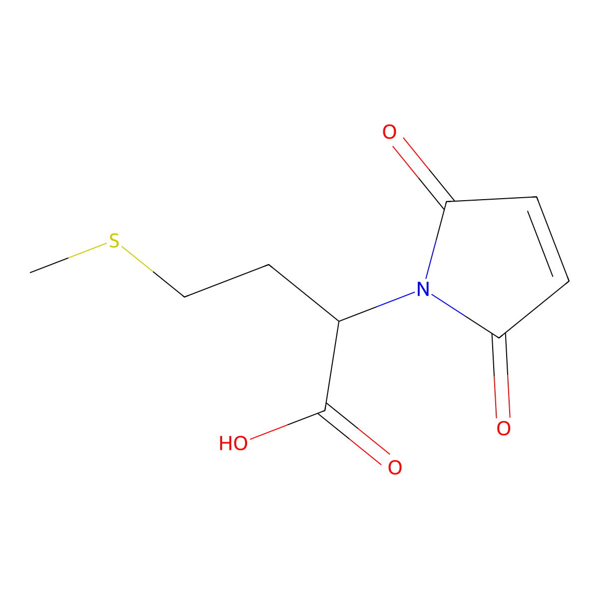 2-(2,5-dioxo-2,5-dihydro-1H-pyrrol-1-yl)-4-(methylsulfanyl)butanoic acid molecular structure, CAS 57079-10-4