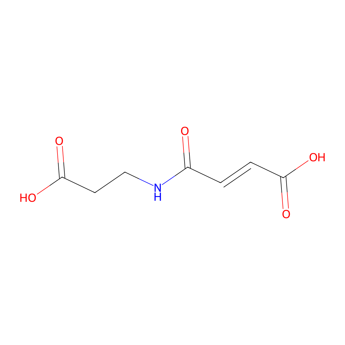 2-Butenoic acid, 4-[(2-carboxyethyl)amino]-4-oxo-, (2Z)- molecular structure, CAS 57079-11-5