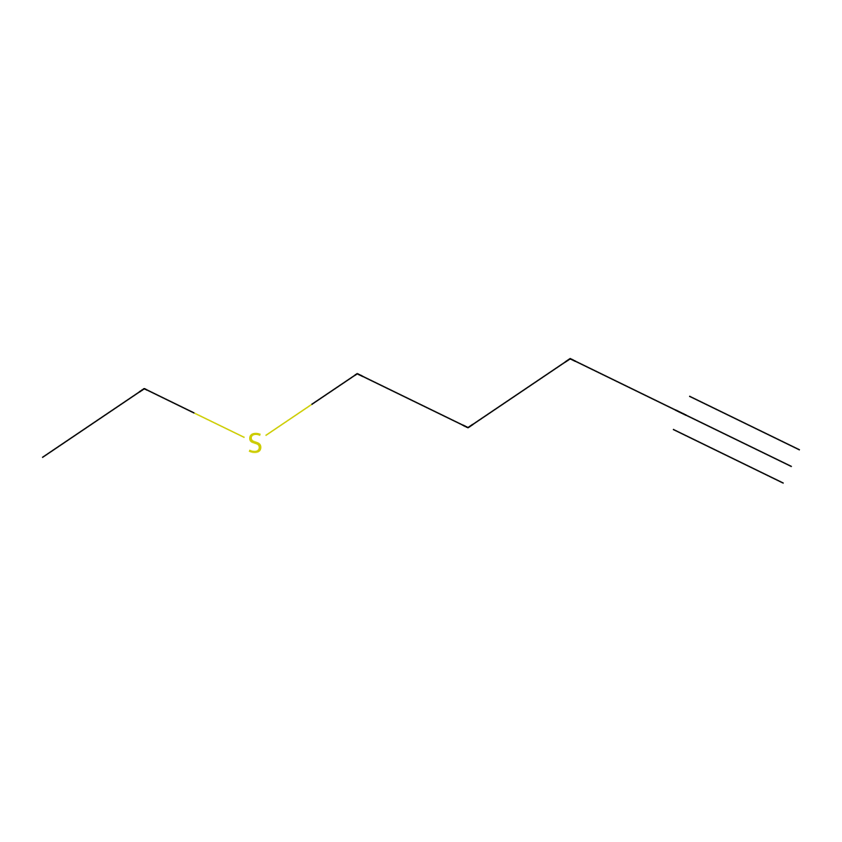 5-(Ethylsulfanyl)pent-1-yne molecular structure, CAS 57079-99-9