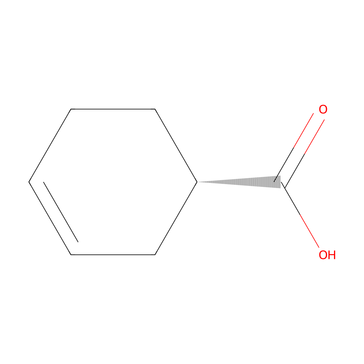 (S)-(-)-3-Cyclohexene-1-carboxylic Acid molecular structure, CAS 5708-19-0