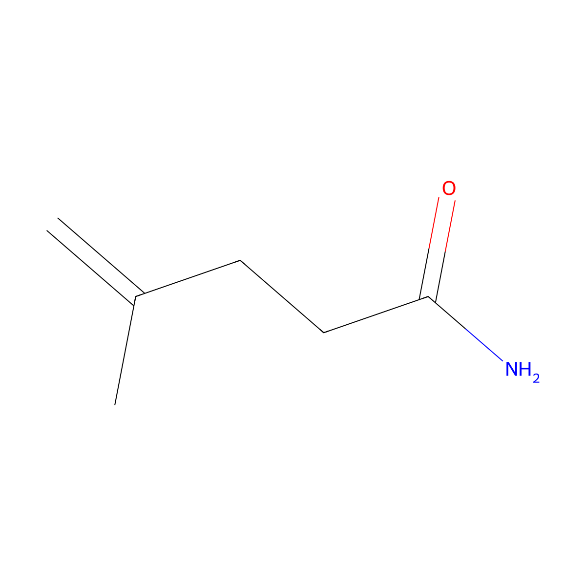 4-Methyl-4-pentenamide molecular structure, CAS 57080-45-2