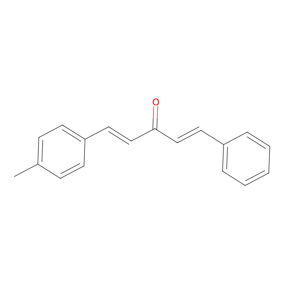 1,4-Pentadien-3-one, 1-(4-methylphenyl)-5-phenyl- molecular structure, CAS 57083-29-1