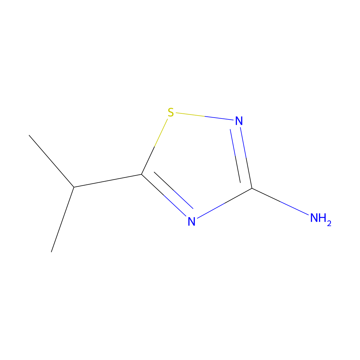 5-(Propan-2-yl)-1,2,4-thiadiazol-3-amine molecular structure, CAS 57083-87-1