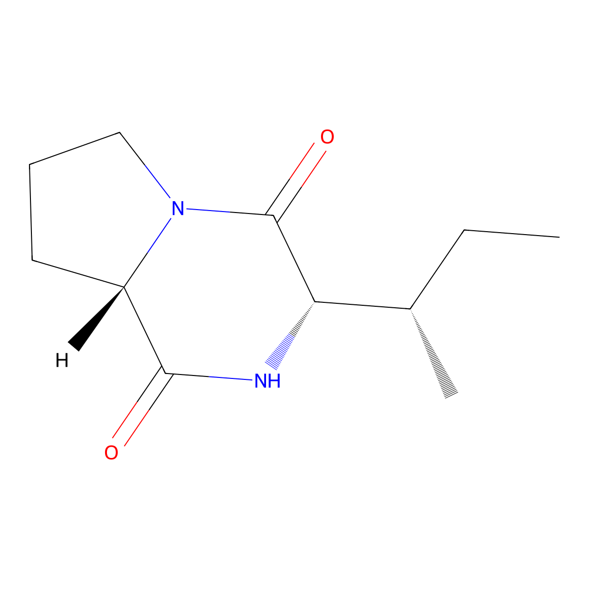Cyclo(Ile-Pro) molecular structure, CAS 57089-60-8