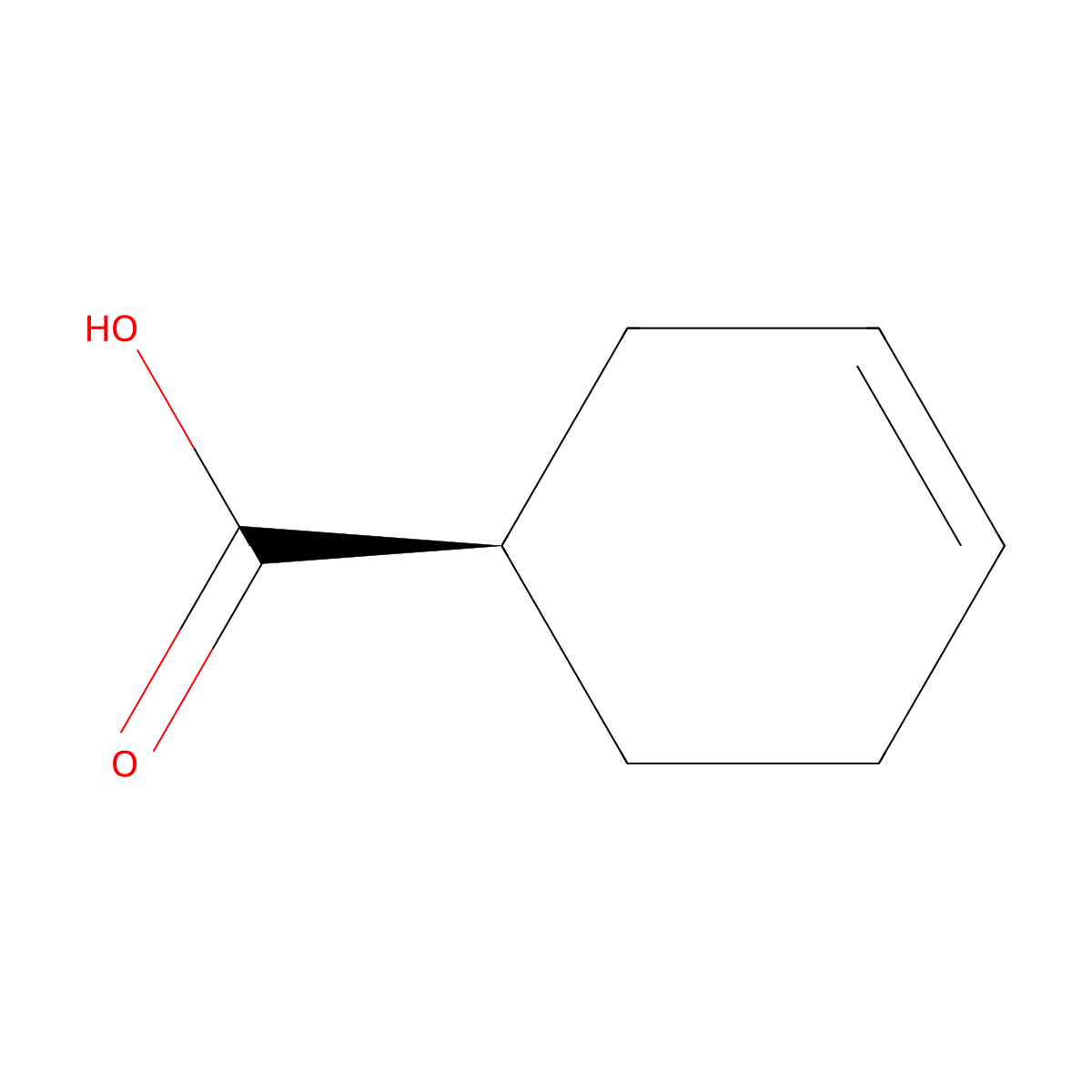 (R)-Cyclohex-3-enecarboxylic acid molecular structure, CAS 5709-98-8
