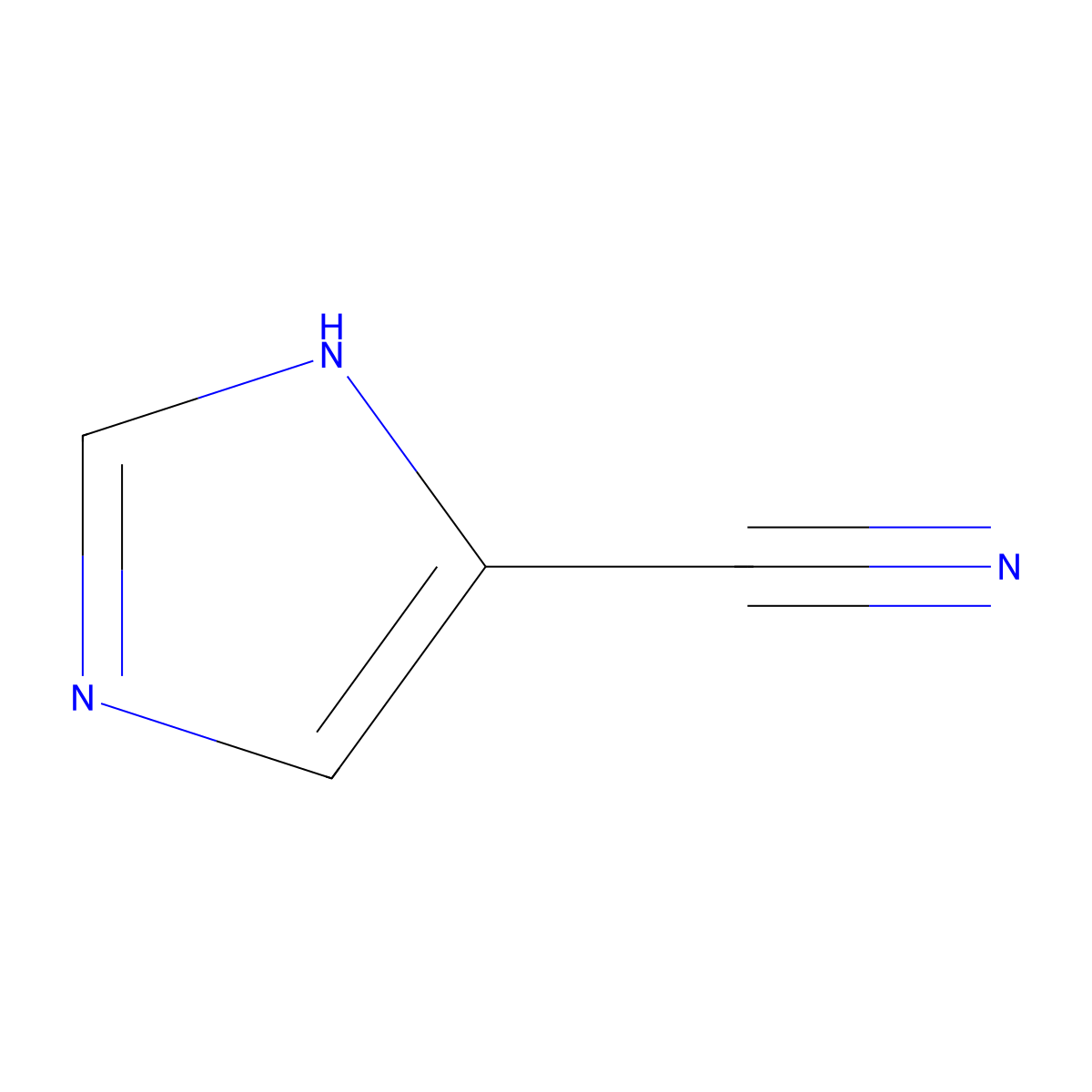 1H-imidazole-4-carbonitrile molecular structure, CAS 57090-88-7