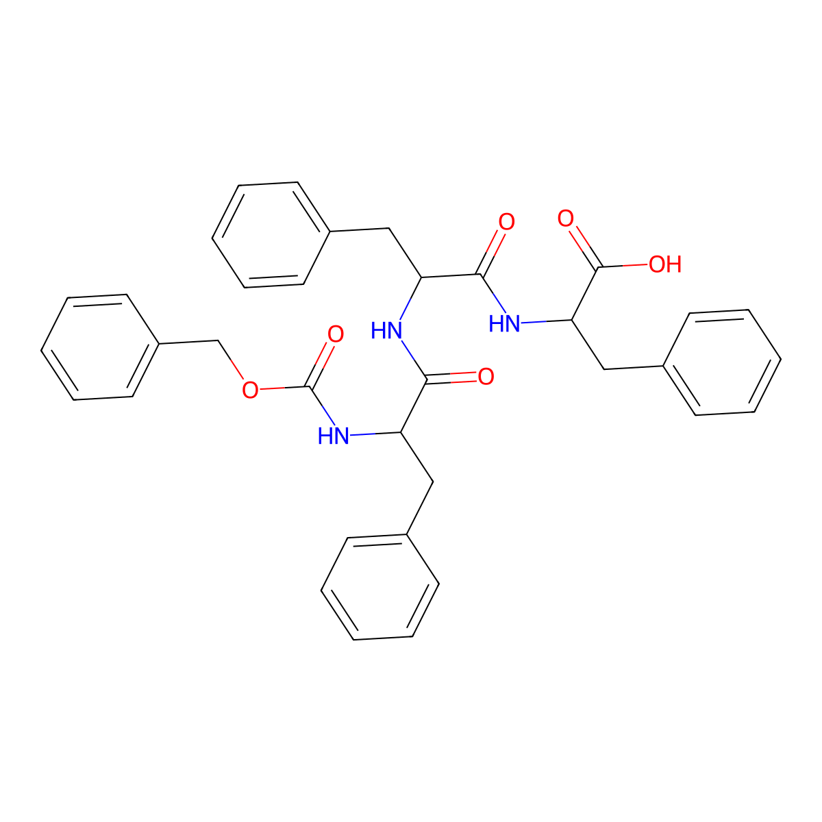 Z-Phe-phe-phe-OH molecular structure, CAS 57092-52-1