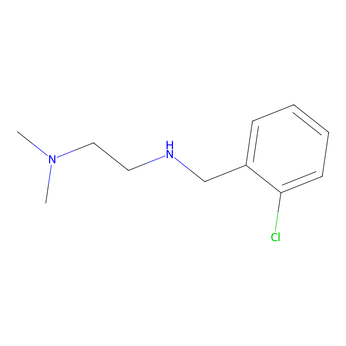 N'-(2-chlorobenzyl)-N,N-dimethylethane-1,2-diamine molecular structure, CAS 57095-07-5