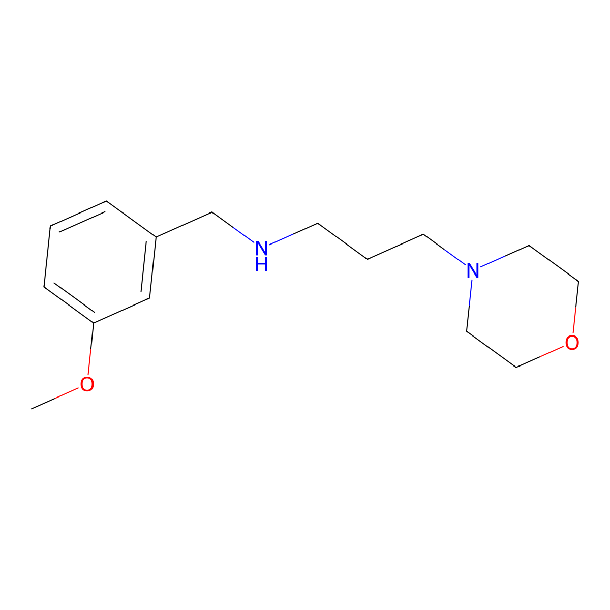 (3-Methoxy-benzyl)-(3-morpholin-4-yl-propyl)-amine molecular structure, CAS 57095-67-7