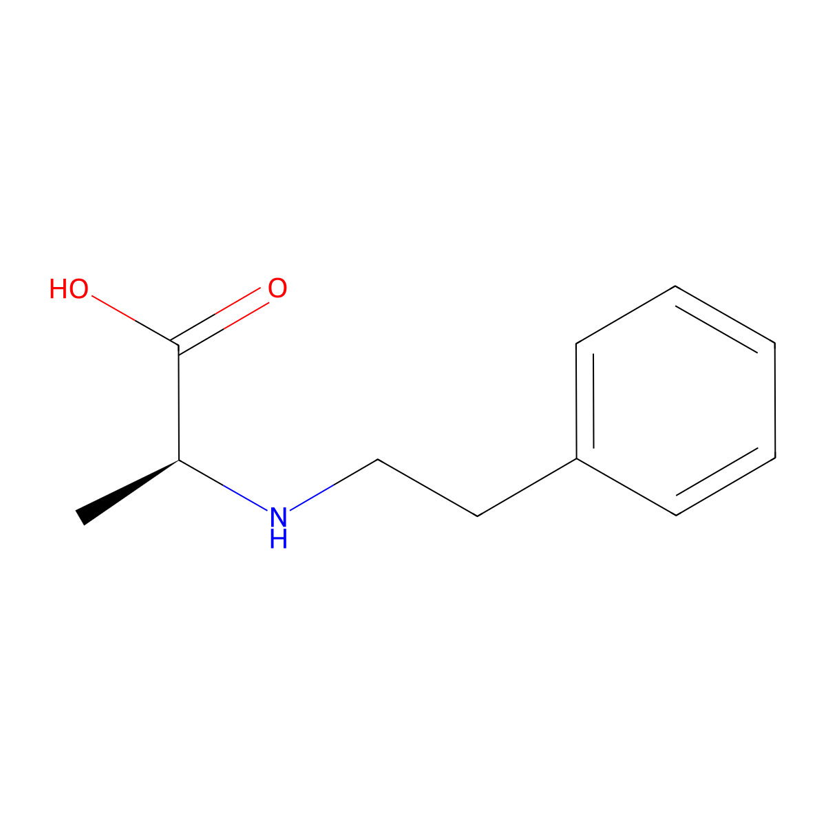 N-(2-Phenylethyl)-L-alanine molecular structure, CAS 57096-19-2