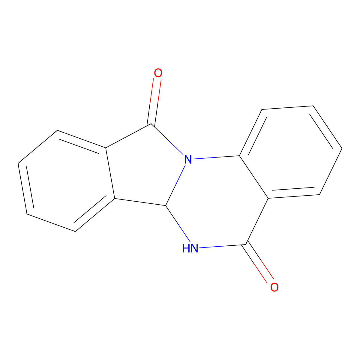 6,6a-Dihydroisoindolo[2,1-a]quinazoline-5,11-dione molecular structure, CAS 57097-71-9
