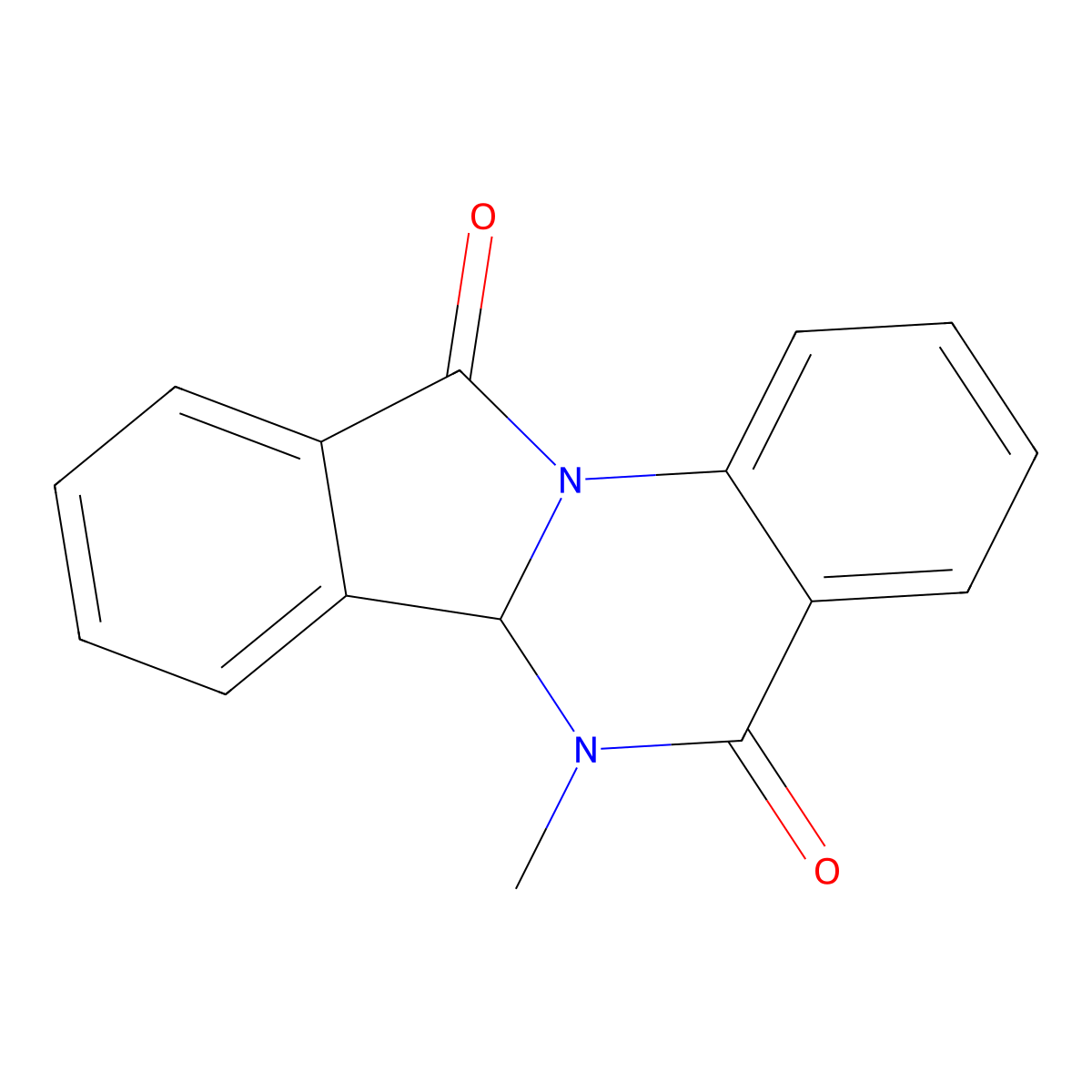 6-Methyl-6,6a-dihydroisoindolo[2,1-a]quinazoline-5,11-dione molecular structure, CAS 57097-72-0