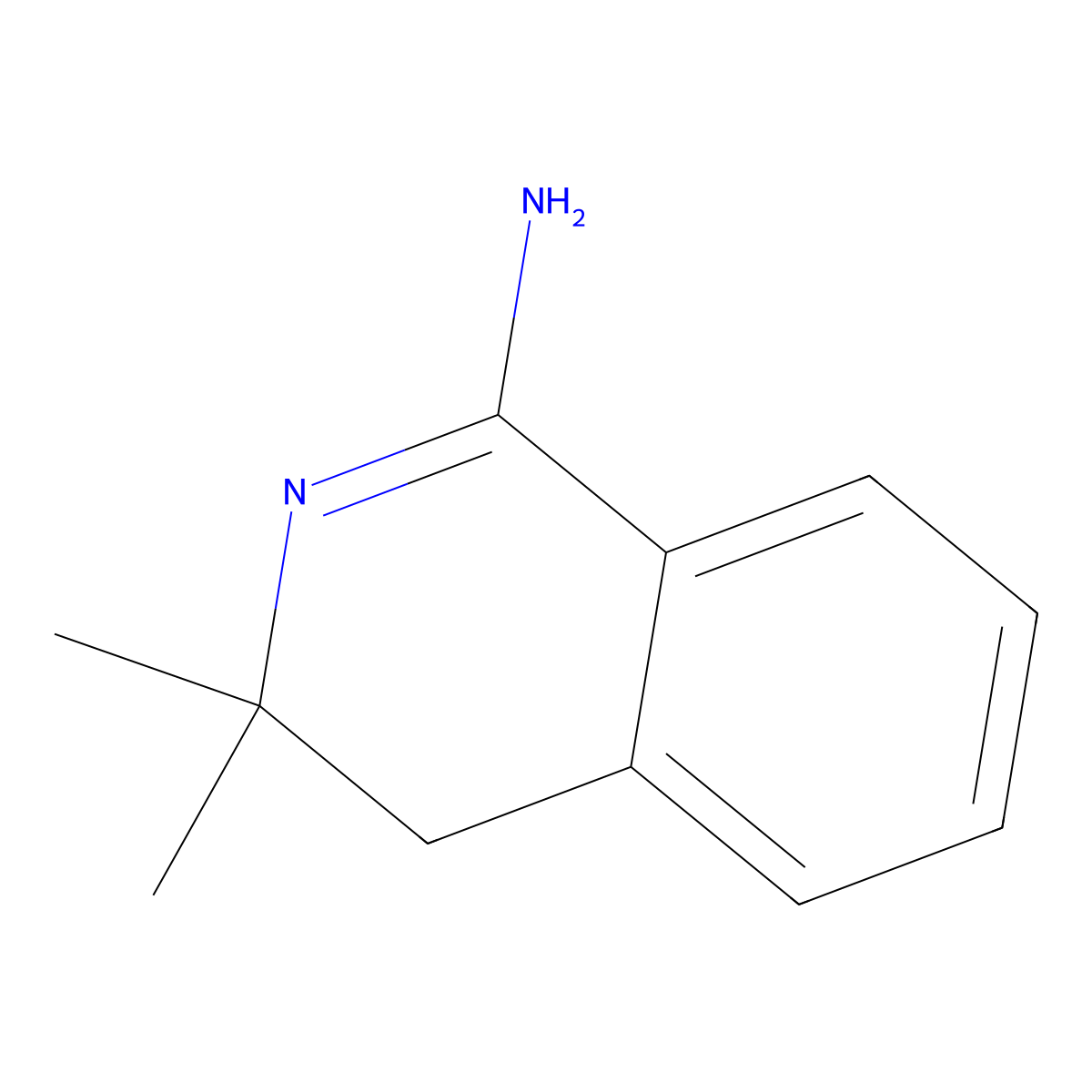 3,3-Dimethyl-3,4-dihydro-isoquinolin-1-ylamine molecular structure, CAS 57098-66-5