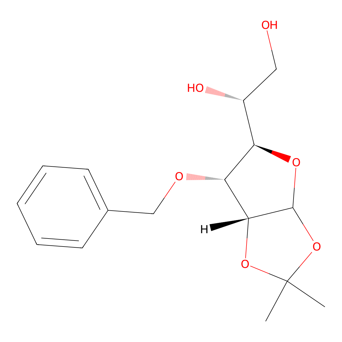 1,2-O-Isopropylidene-3-benzyloxy-D-allofuranose molecular structure, CAS 57099-04-4