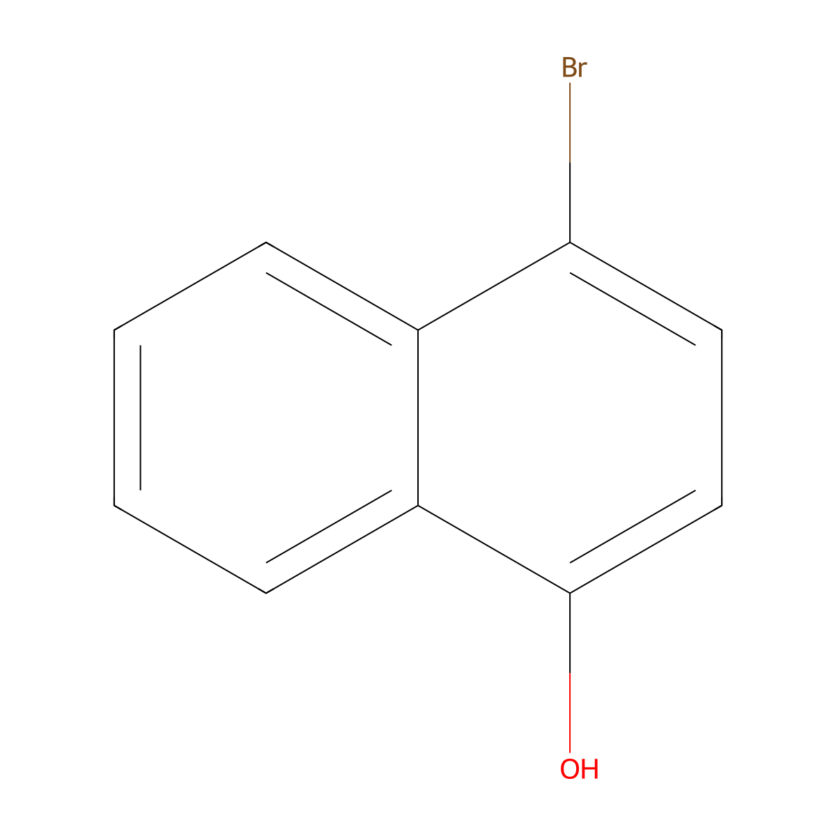 4-Bromonaphthalen-1-ol molecular structure, CAS 571-57-3