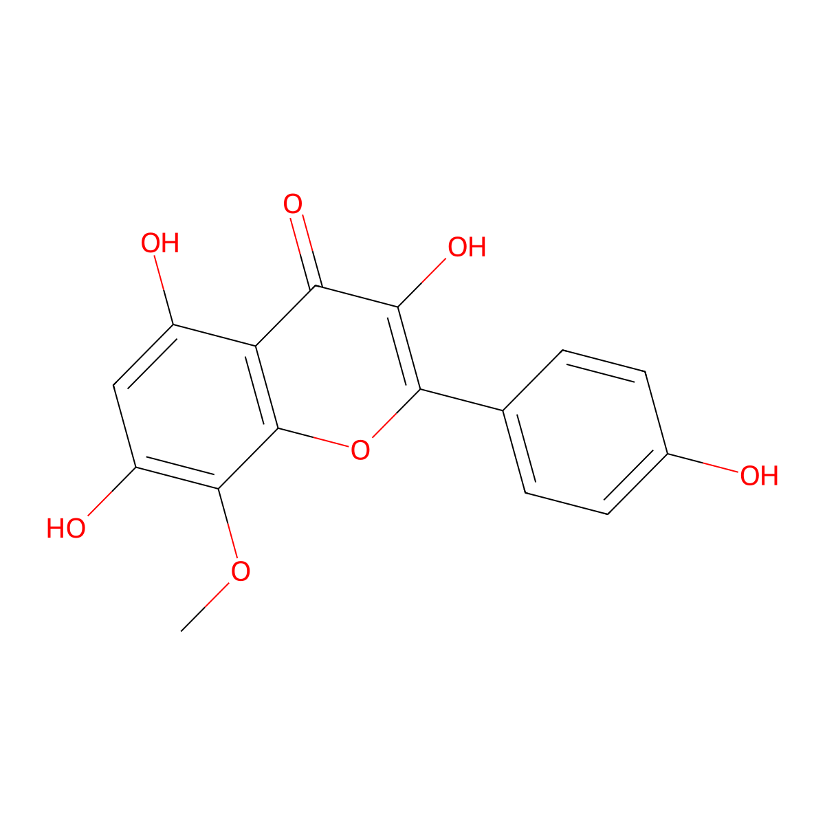 8-Methoxykaempferol molecular structure, CAS 571-74-4