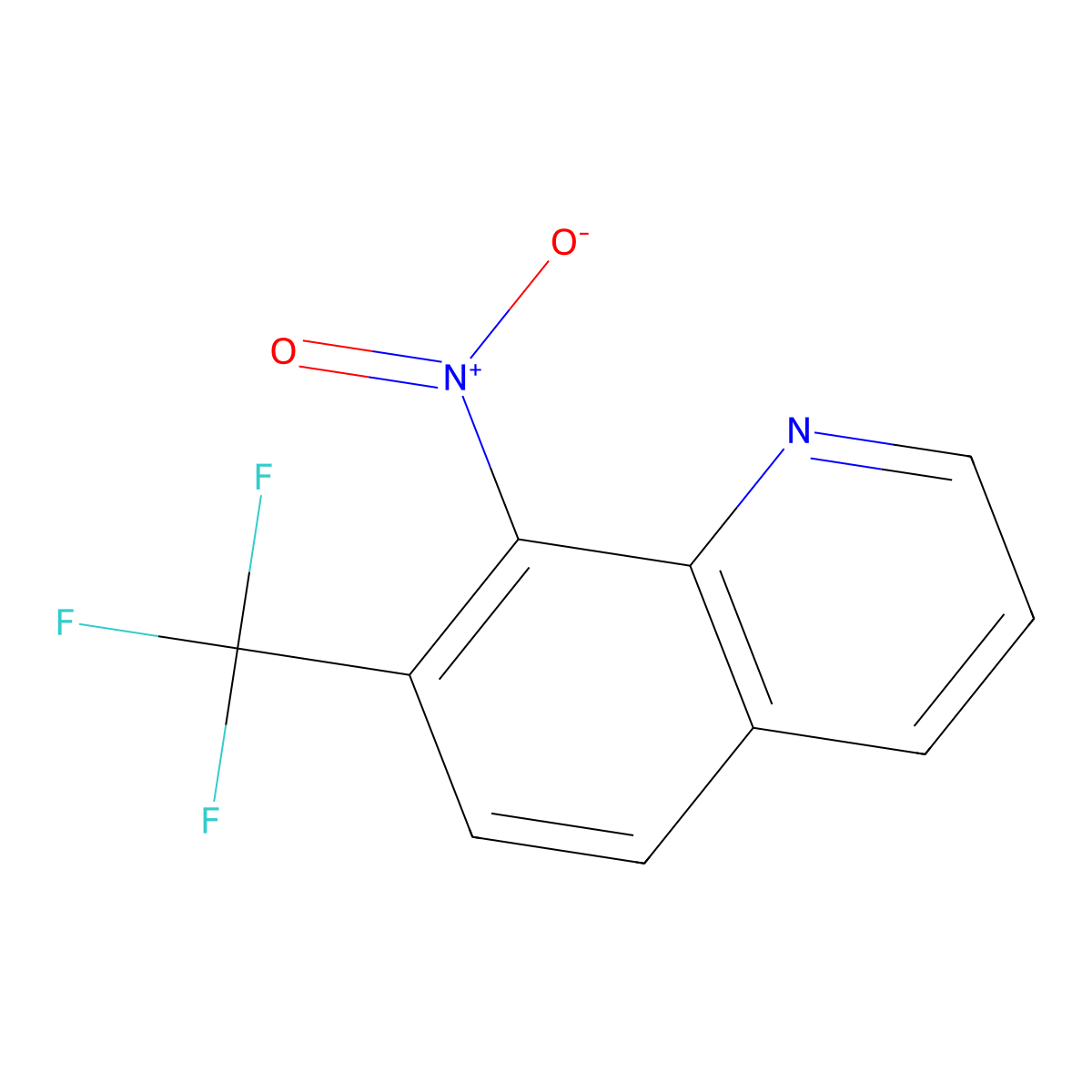 8-Nitro-7-(trifluoromethyl)quinoline molecular structure, CAS 571-82-4