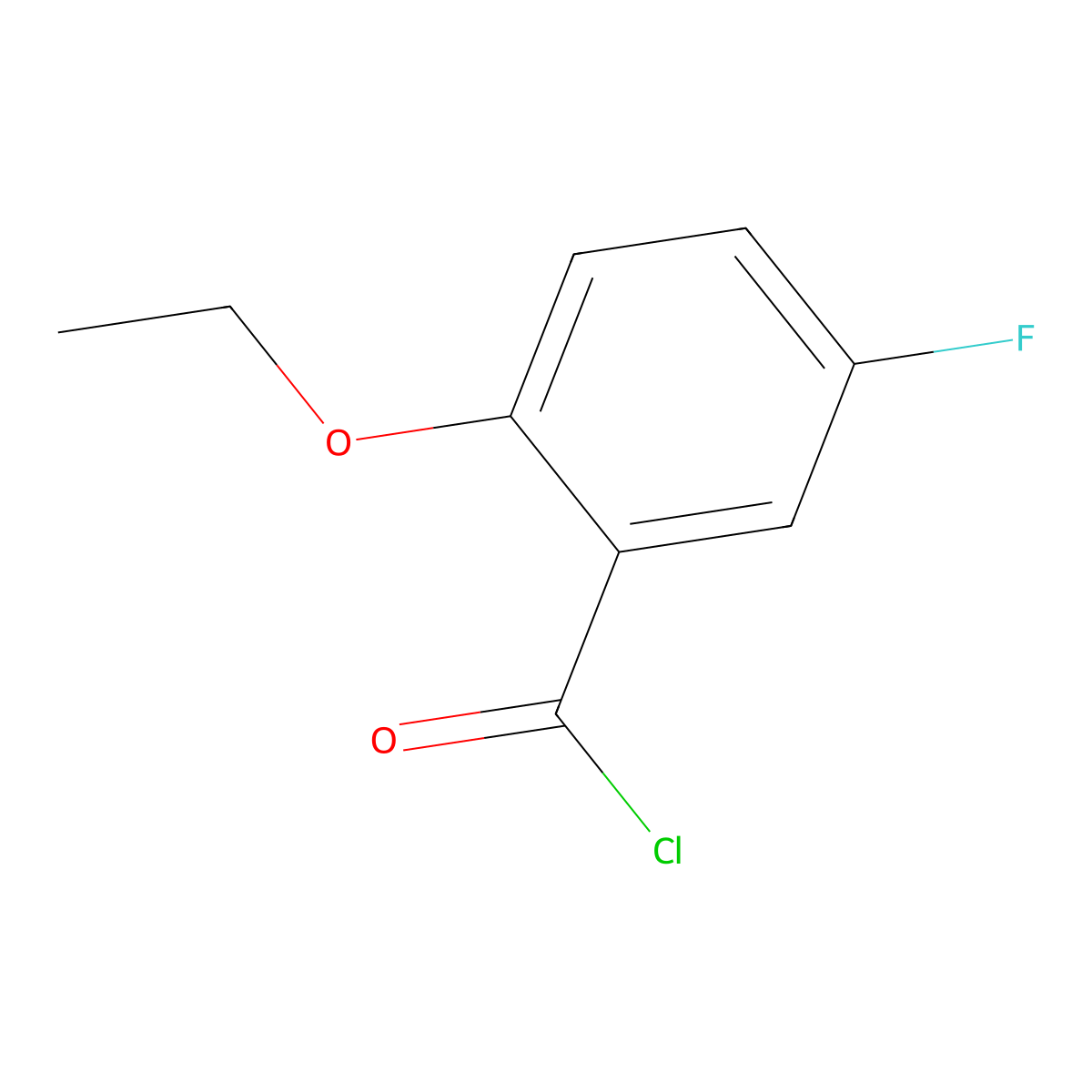 2-Ethoxy-5-fluorobenzoyl chloride molecular structure, CAS 5710-33-8