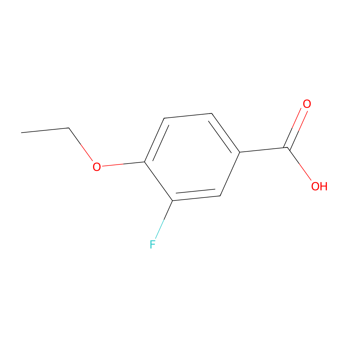 4-Ethoxy-3-fluorobenzoic acid molecular structure, CAS 5710-64-5