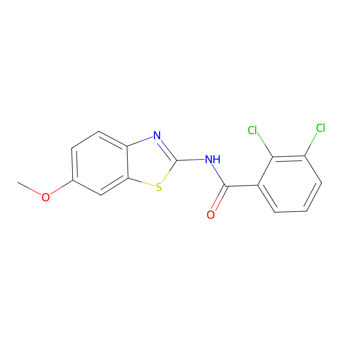 2,3-dichloro-N-(6-methoxy-1,3-benzothiazol-2-yl)benzamide molecular structure, CAS 5710-69-0