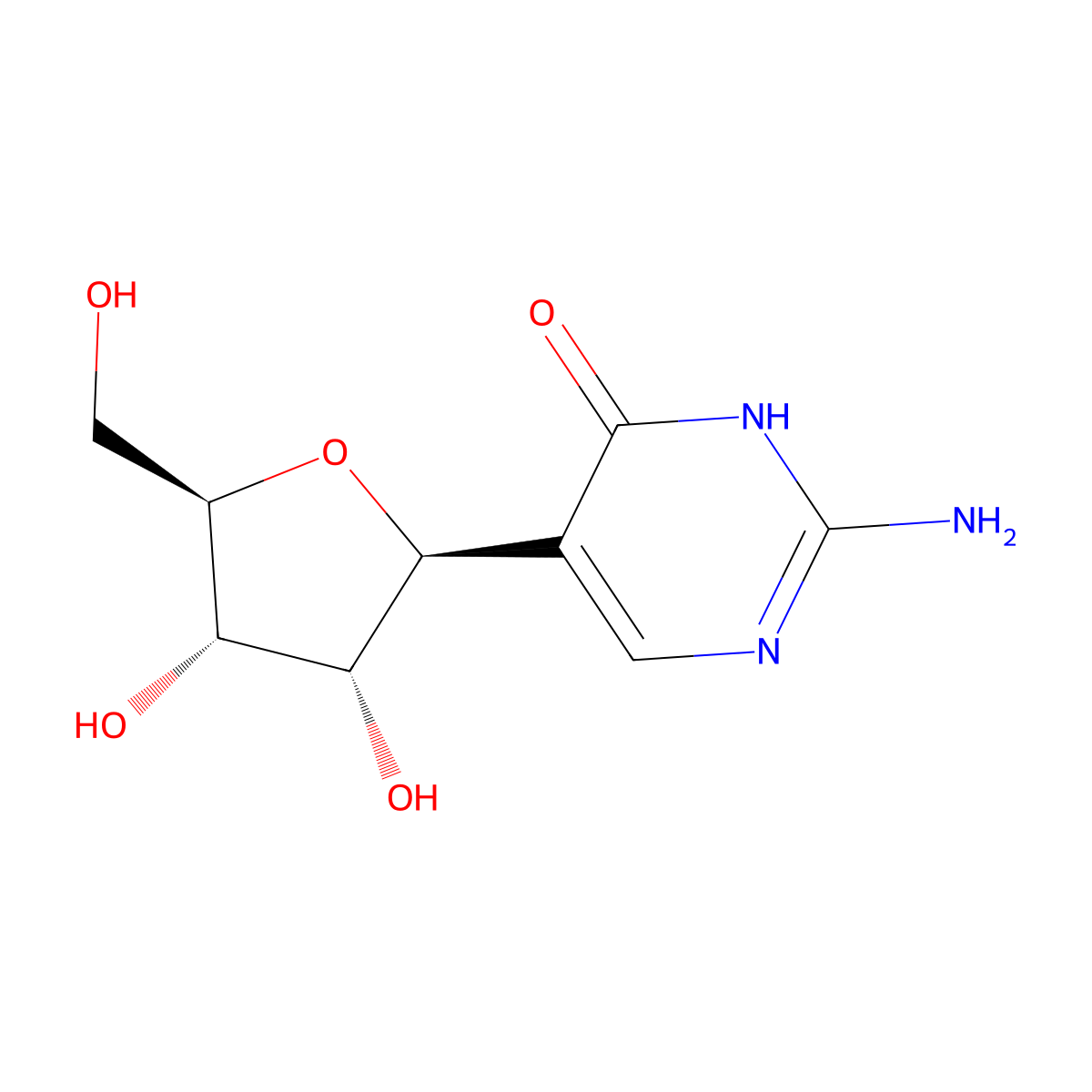Pseudoisocytidine molecular structure, CAS 57100-18-2