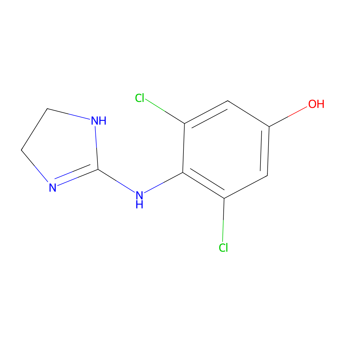 4-Hydroxyclonidine molecular structure, CAS 57101-48-1