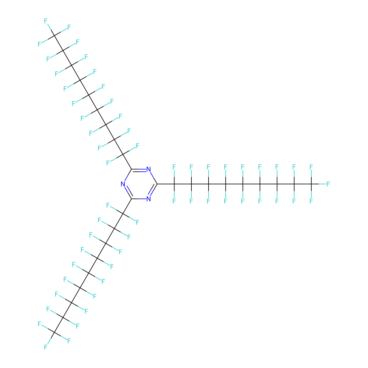 2,4,6-Tris(nonadecafluorononyl)-1,3,5-triazine molecular structure, CAS 57101-59-4