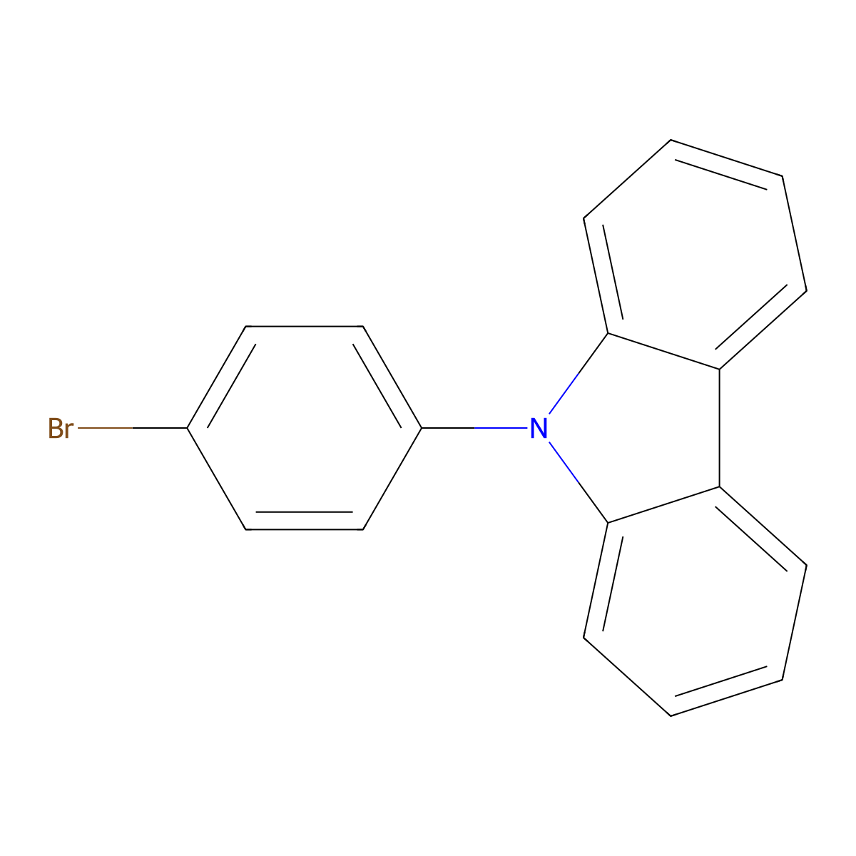 9-(4-Bromophenyl)carbazole molecular structure, CAS 57102-42-8