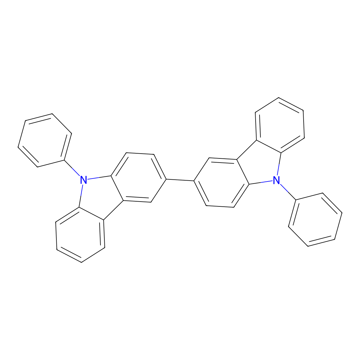 9-Phenyl-3-(9-phenylcarbazol-3-yl)carbazole molecular structure, CAS 57102-62-2