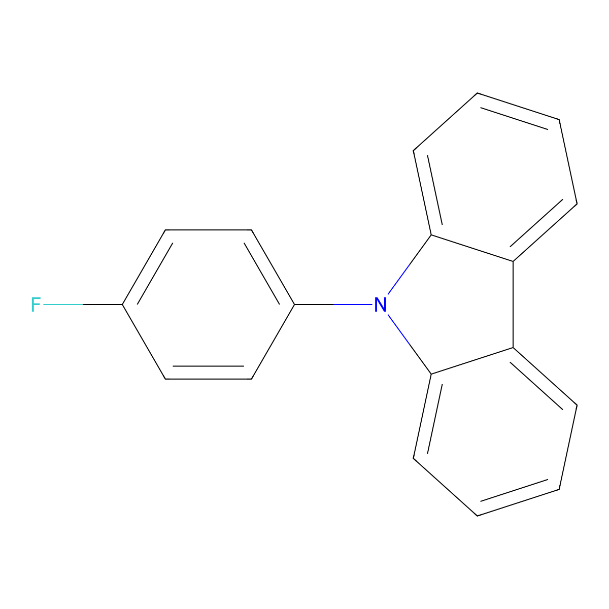 9-(4-Fluorophenyl)-9H-carbazole molecular structure, CAS 57103-14-7