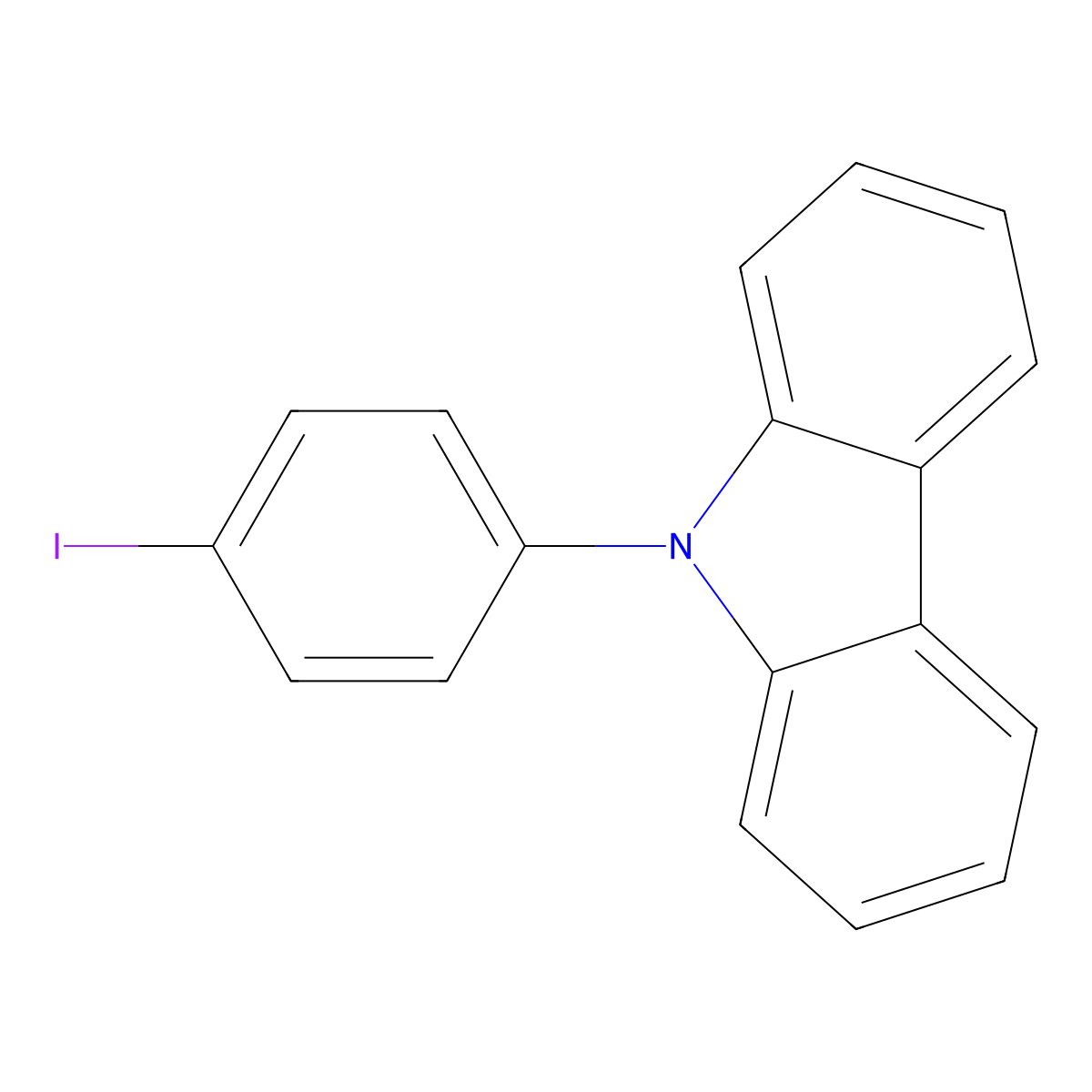 9-(4-Iodophenyl)carbazole molecular structure, CAS 57103-15-8