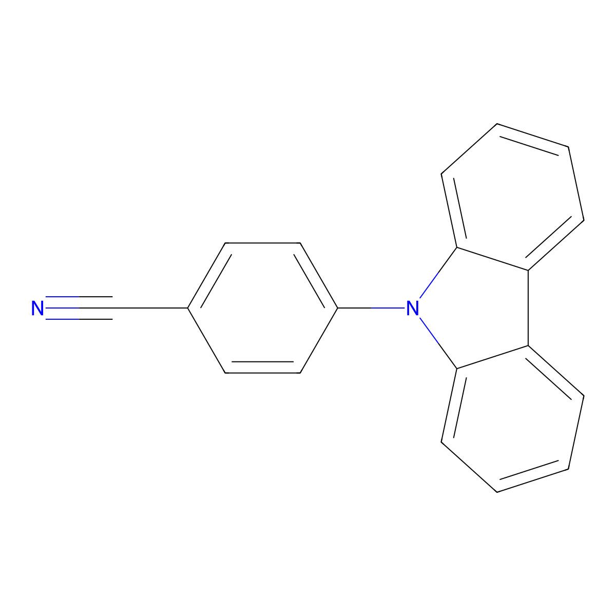 N-(4-cyanophenyl)carbazole molecular structure, CAS 57103-17-0